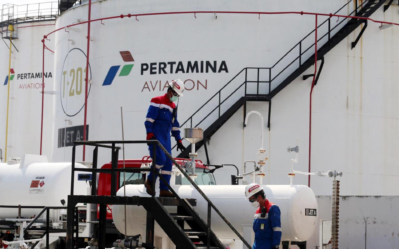 Pertamina Jatimbalinus menjamin stok BBM aman untuk 13 hari ke depan meski ada dinamika geopolitik global. (Foto: Ali Masduki/jatimnow.com)