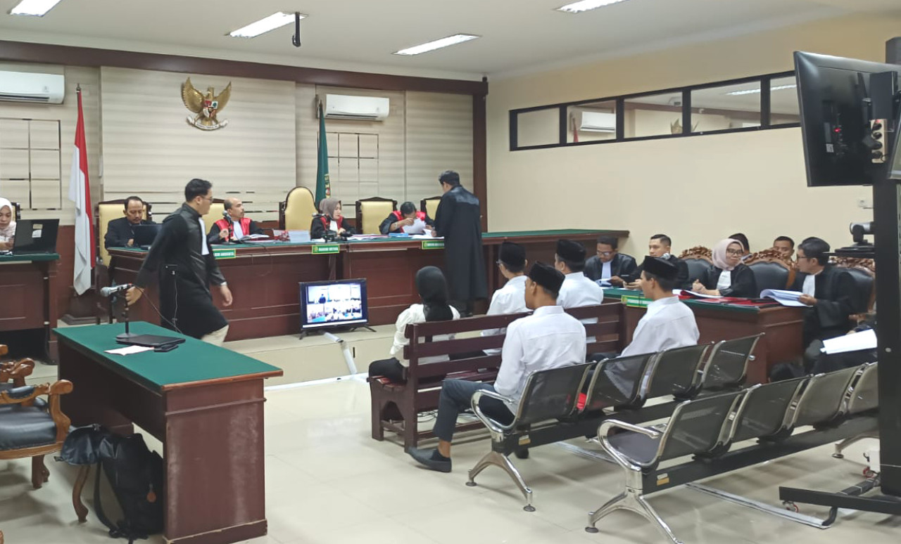 Suasana sidang dugaan korupsi di Pengadilan Tipikor Surabaya, Rabu (11/3/2026). (Foto: Ali Masduki/jatimnow.com)