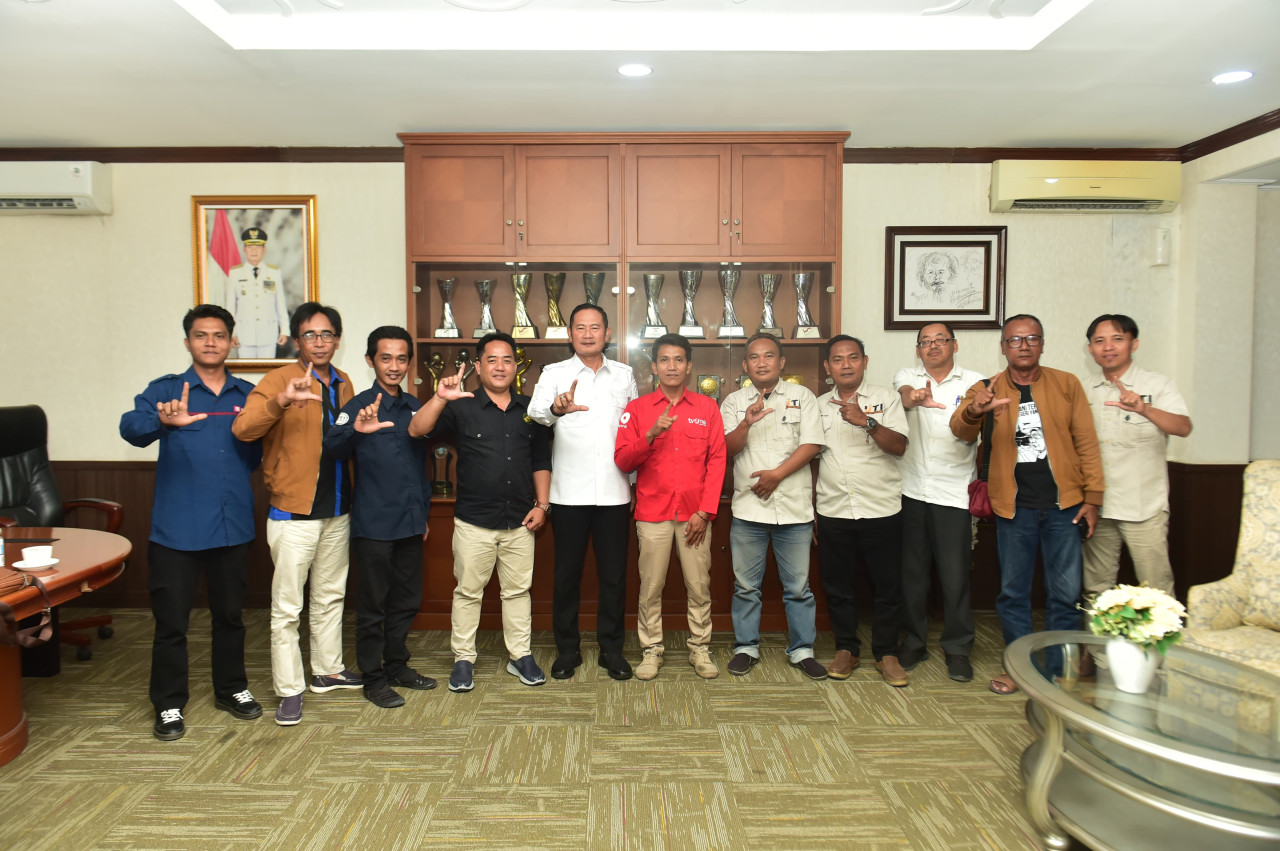 Audiensi IJTI Pokja Lamongan dengan Bupati Lamongan soal Perbup tentang pers. (Foto : Adyad Ammy Iffansah/jatimnow.com)