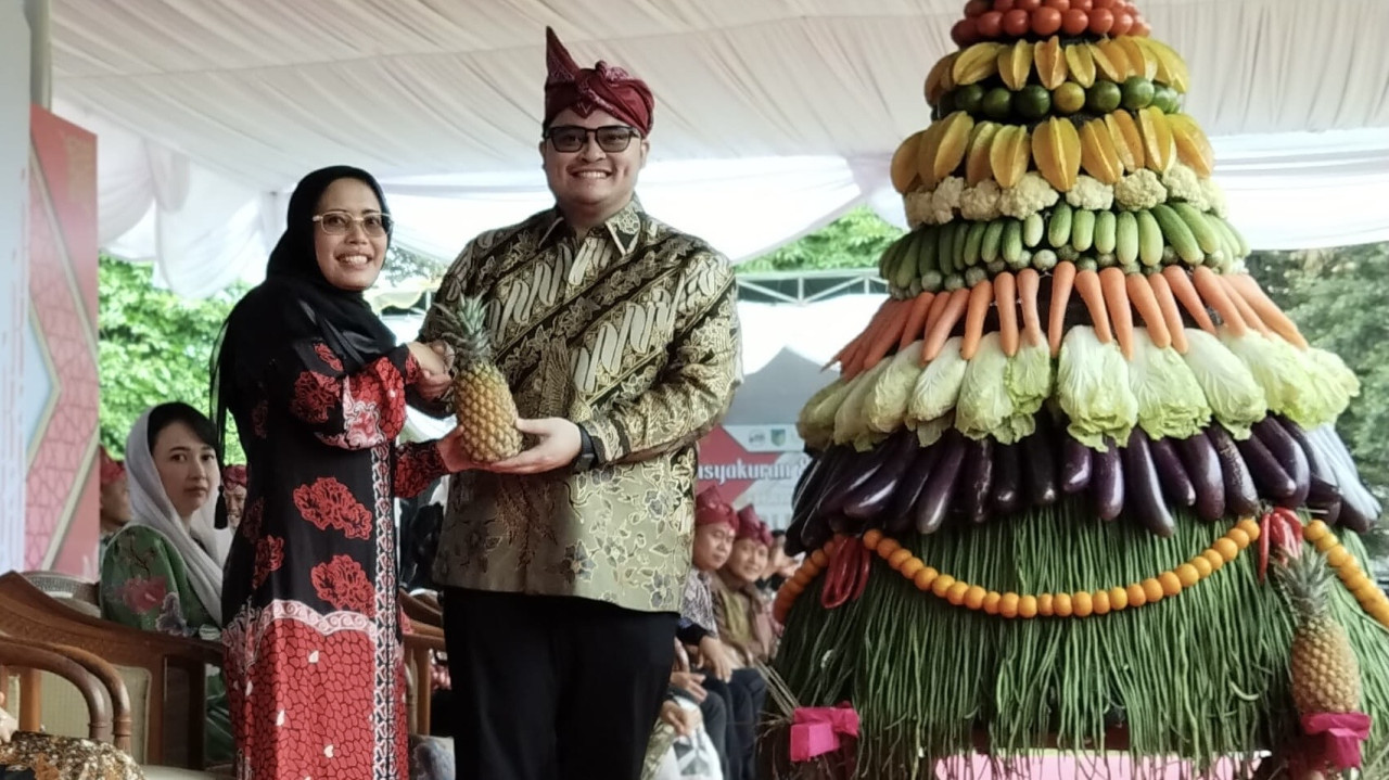 Bupati Kediri Hanindhito Himawan Pramana saat Tasyakuran Hari Jadi Kabupaten Kediri ke-1222. (Foto: Pemkab Kediri/jatimnow.com)