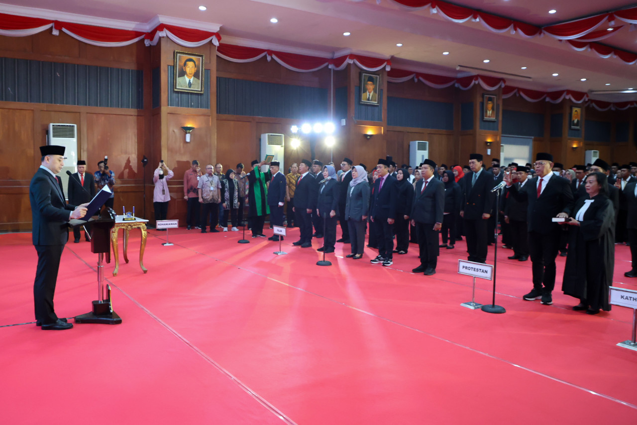 78 pejabat Pemkot Surabaya dirotasi di Pemkot Surabaya (foto: Kominfo Surabaya for jatimnow.com)