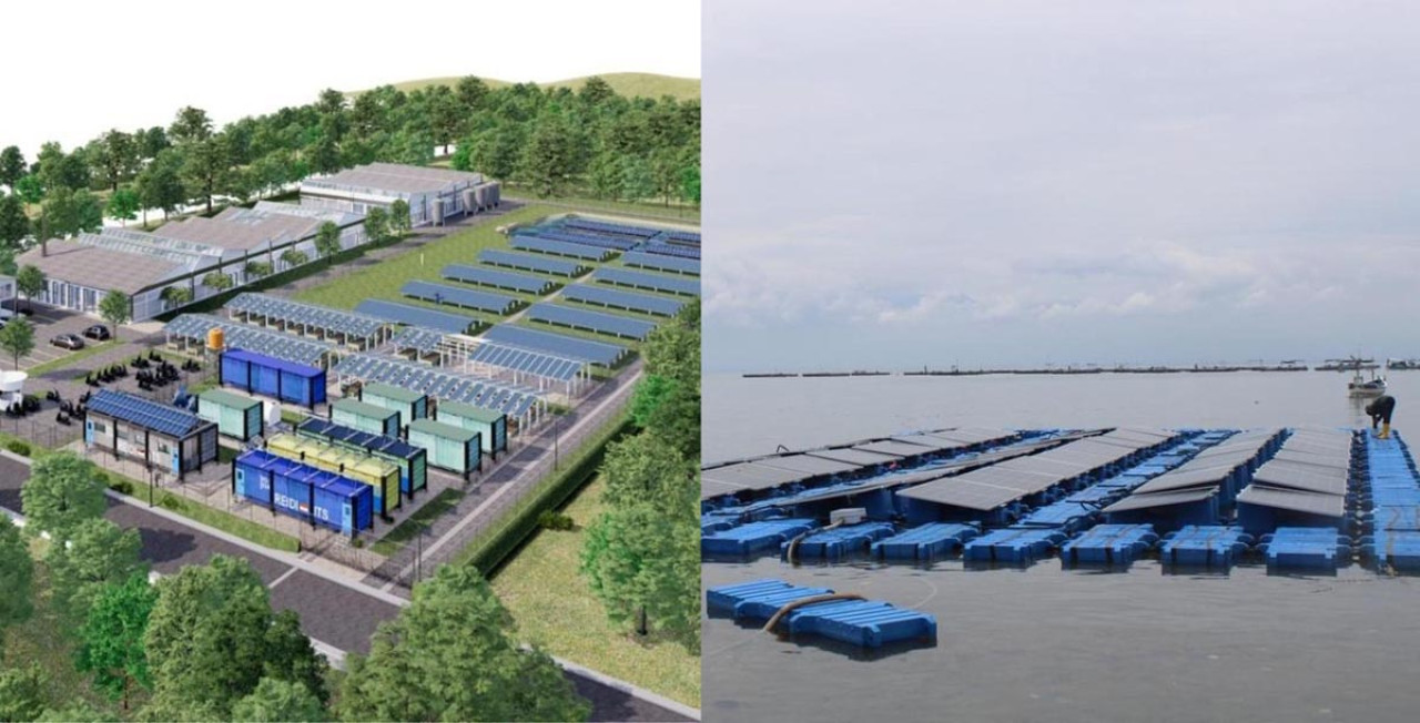 Inovasi energi terbarukan ITS melalui Renewable Energy Integration Demonstrator of Indonesia (REIDI) dan proyek pembangkit listrik tenaga surya (PLTS) apung nearshore Solar2Wave. (Foto: Humas ITS for jatimnow.com)