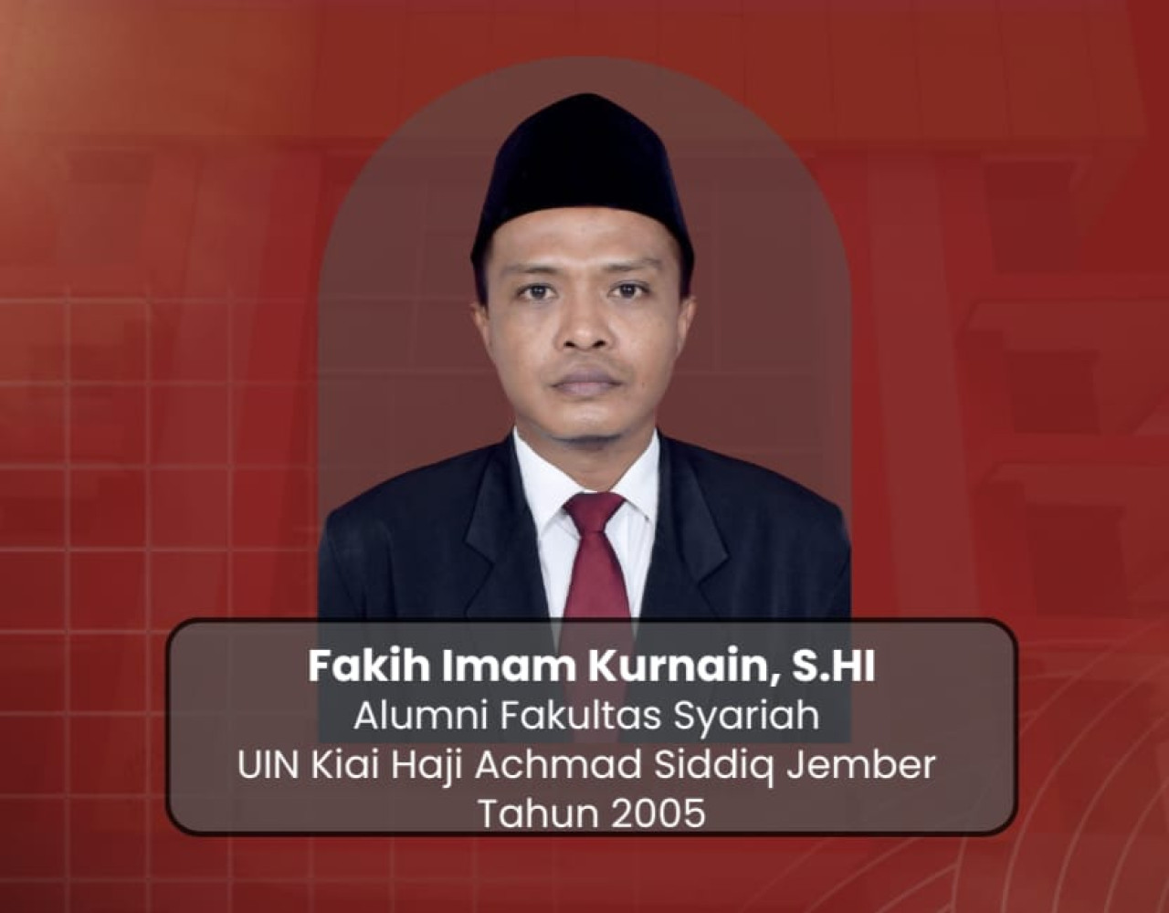 Alumni Fakultas Syariah UIN KHAS Jember Fakih Imam Kurnain. (Foto: UIN KHAS Jember/jatimnow.com)