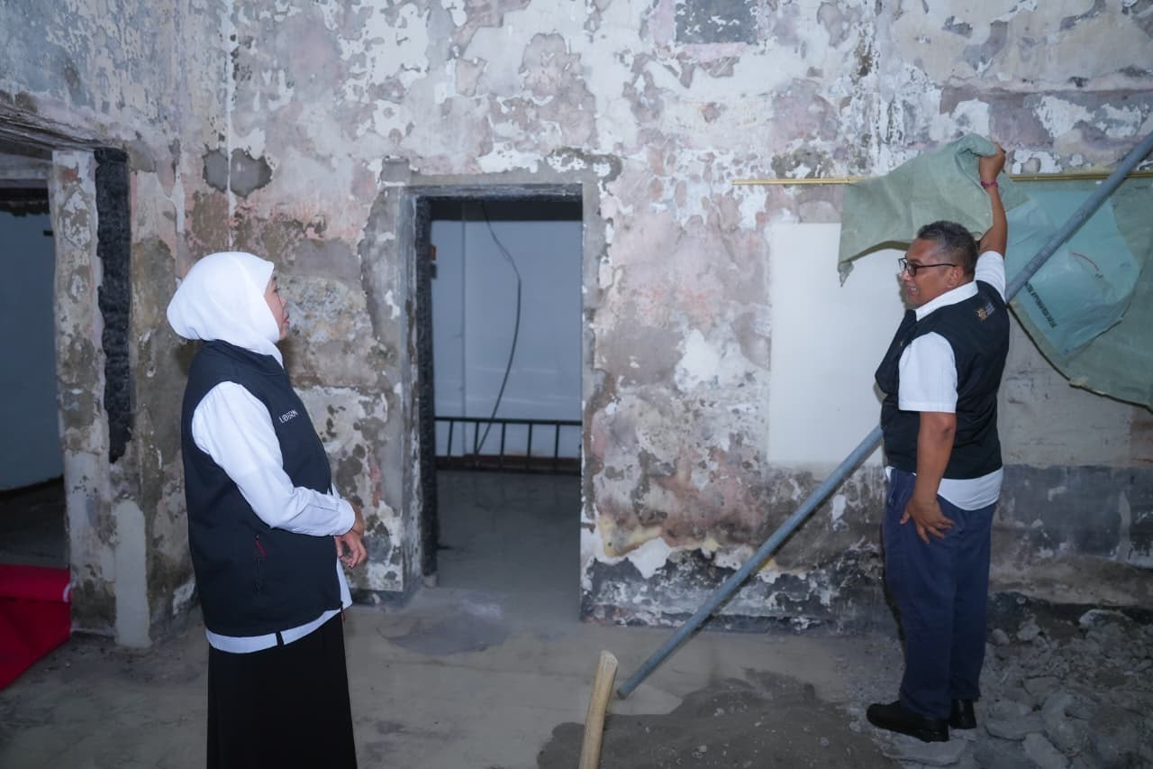 Pemugaran Sayap Barat Gedung Negara Grahadi Dimulai, Ini Harapan Khofifah