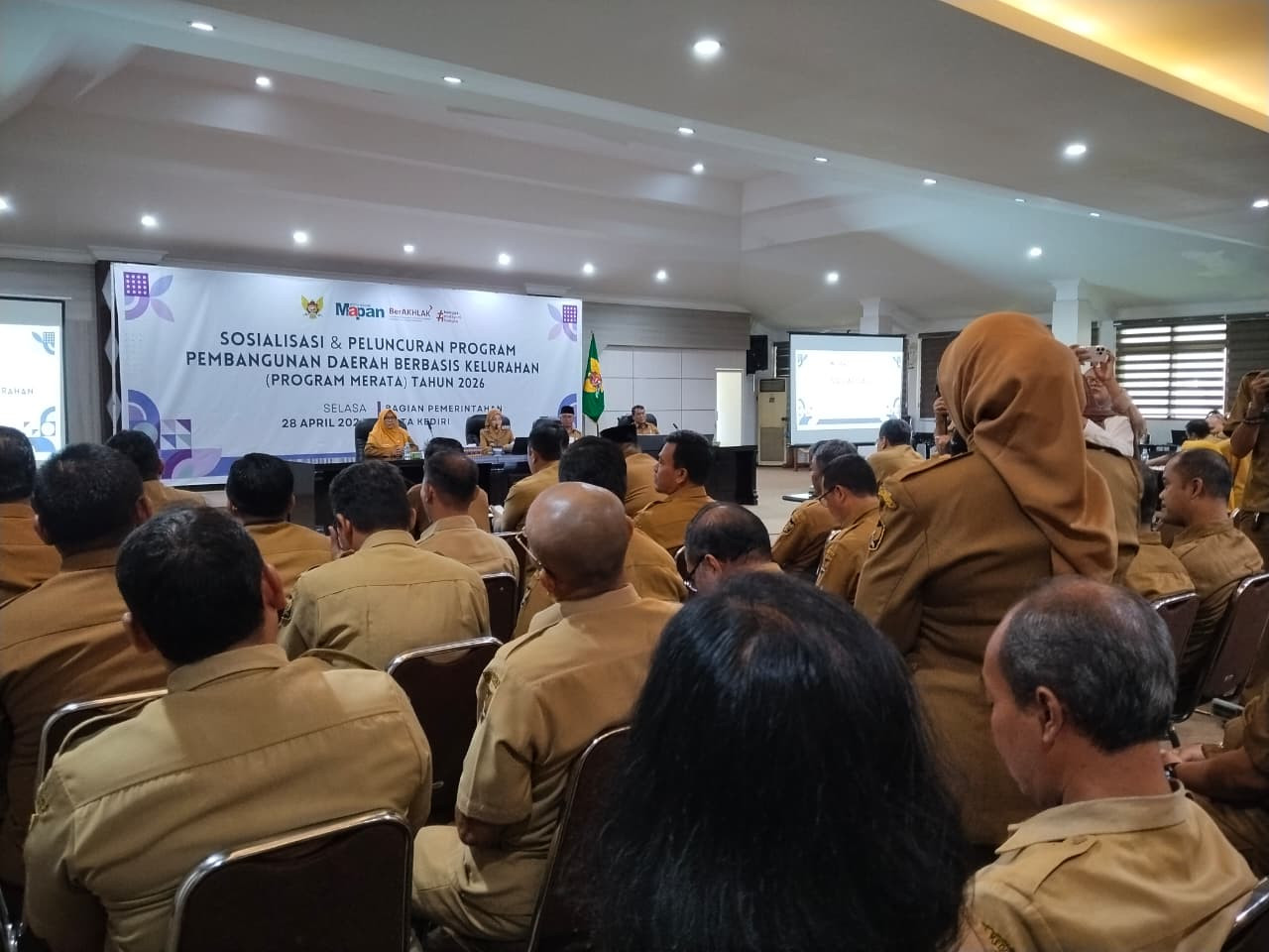 Sosialisasi dan peluncuran Program Pembangunan Daerah Berbasis Kelurahan (Program Merata) Tahun Anggaran 2026. (Foto: Pemkot Kediri/jatimnow.com)