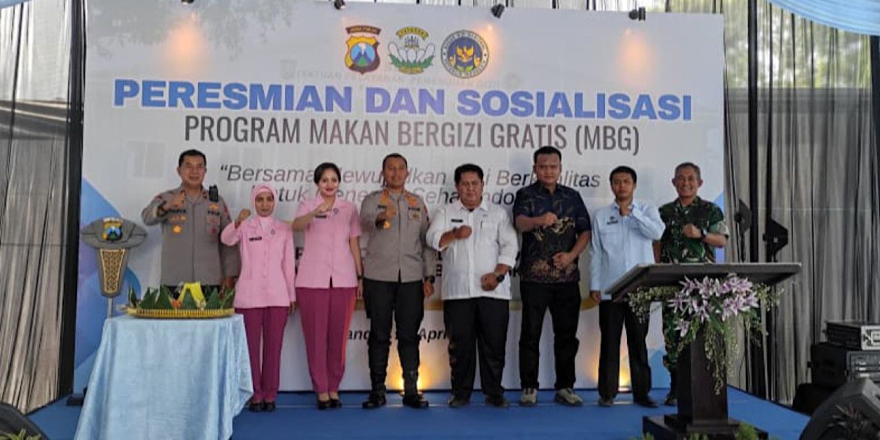 Peresmian SPPG Polres Kediri di Kandat. (Foto: Polres Kediri/jatimnow.com)