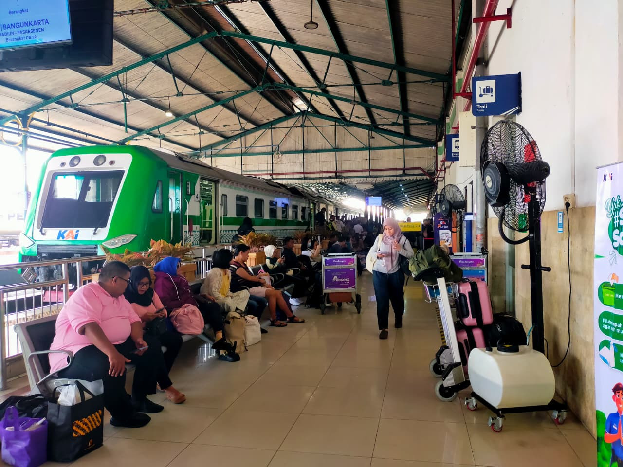 Suasana di salah satu stasiun kereta api di wilayah kerja Daop 7 Madiun. (Foto: Daop 7 Madiun for jatimnow.com)