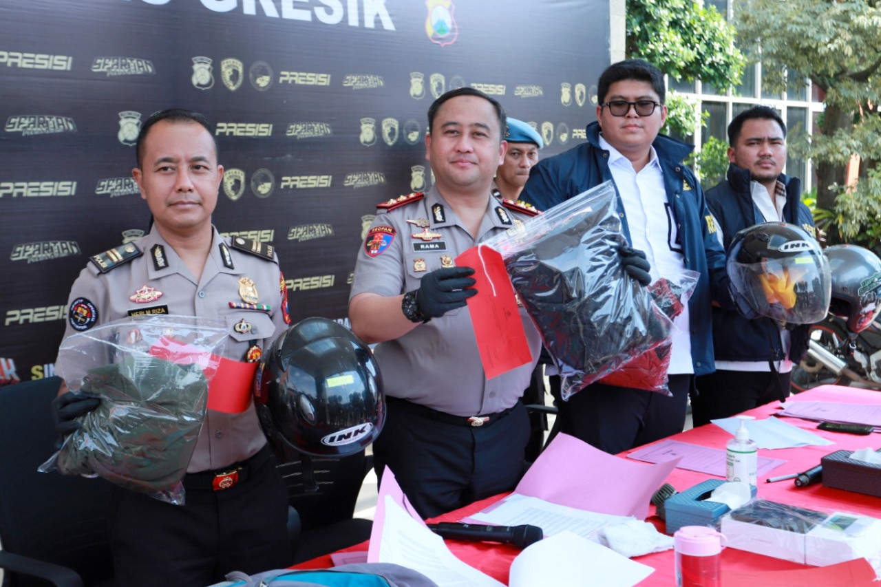 Polres Gresik Ungkap Lima Kasus Kriminal, dari Curanmor hingga Pengeroyokan