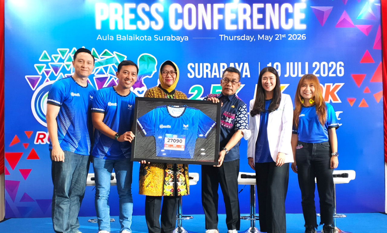Pemerintah Kota Surabaya mendukung pelaksanaanCrystalin RunXperience 2026. (Foto: Ali Masduki/jatimnow.com)