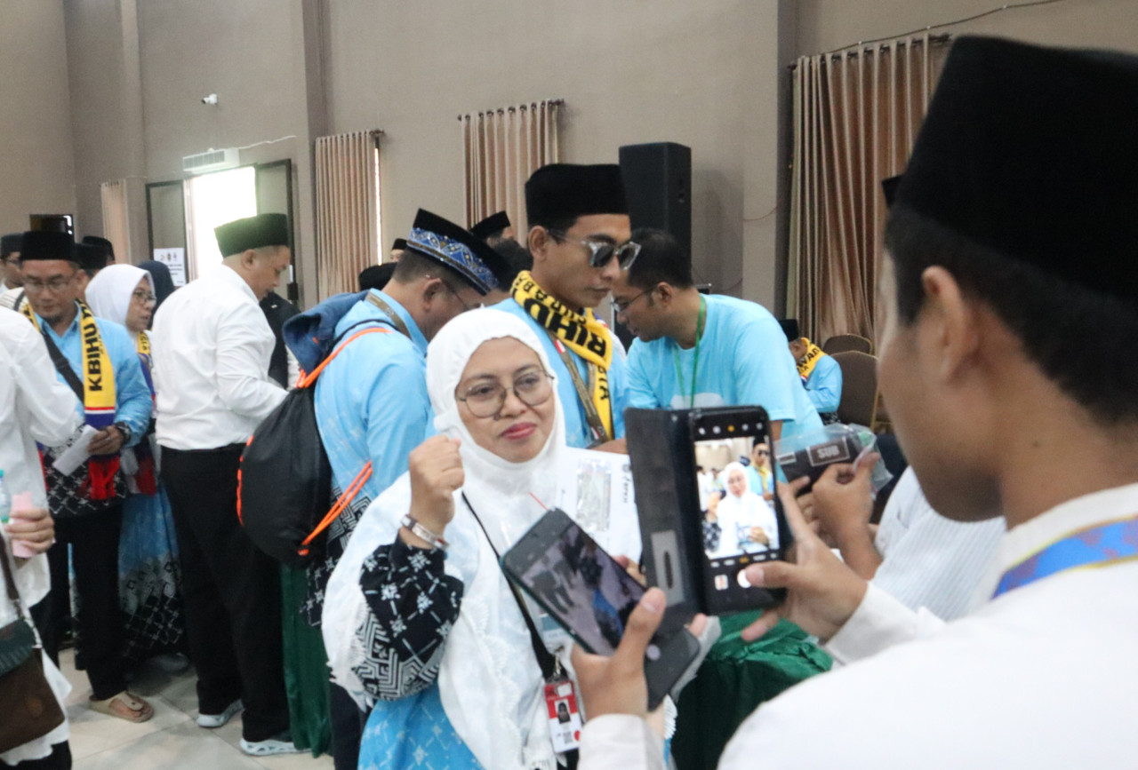 Jemaah Calon Haji (JCH) Embarkasi Surabaya. (Foto: PPIH Embarkasi Surabaya for jatimnow.com)