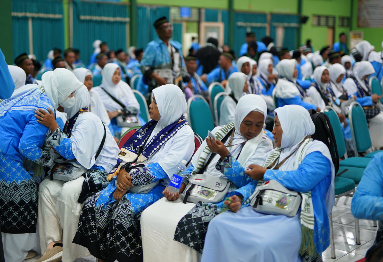 Jemaah Calon Haji (JCH) Embarkasi Surabaya. (Foto: PPIH Embarkasi Surabaya for jatimnow.com)