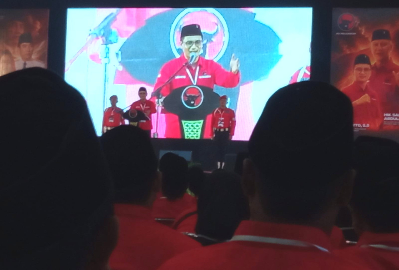 Pelantikan pengurus PAC PDI Perjuangan Jember (Foto: Sugianto/ jatimnow.com)