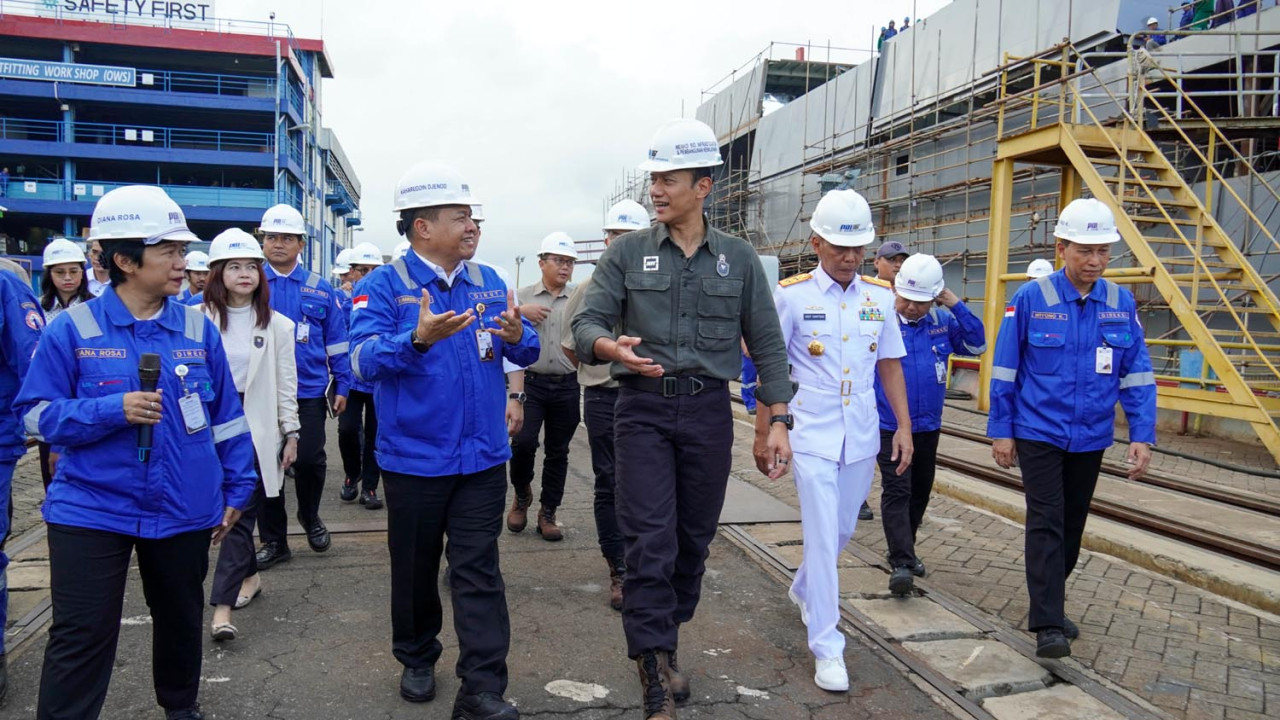 Menko AHY Tinjau PT PAL, Perkuat Industri Maritim dan Galangan Kapal Nasional
