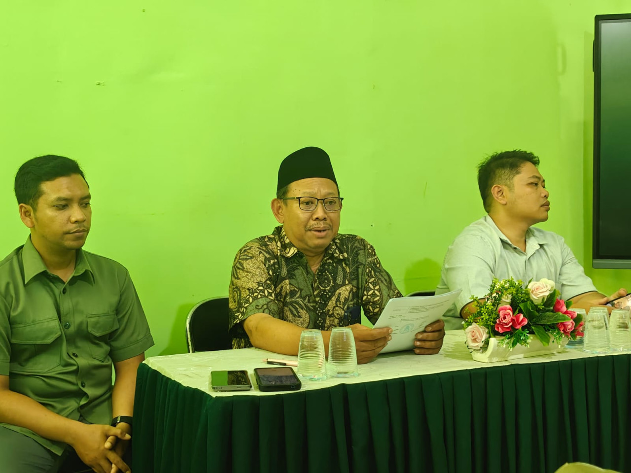 BPP UNU Blitar saat memberikan keterangan pers. (Foto: Bramanta/jatimnow.com)