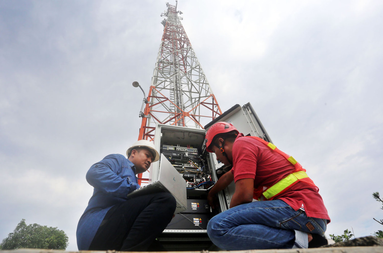 Geliat bisnis XLSMART sepanjang tiga bulan pertama tahun ini ditopang oleh integrasi jaringan yang kian matang dan agresivitas ekspansi 5G. (Foto: Ali Masduki/jatimnow.com)