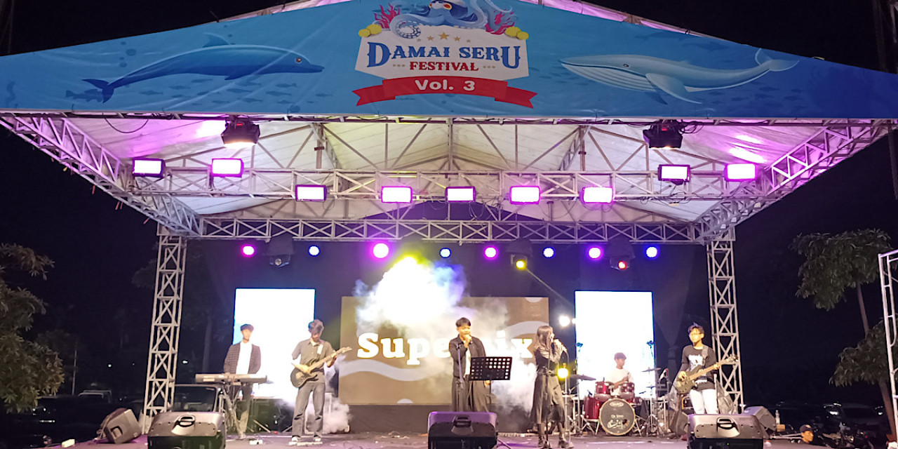 Acara Damai Seru Festival di GKB Gresik jadi ajang BTN Gresik menyosialisasikan aplikasi Bale by BTN. (Foto: Sahlul Fahmi/jatimnow.com)