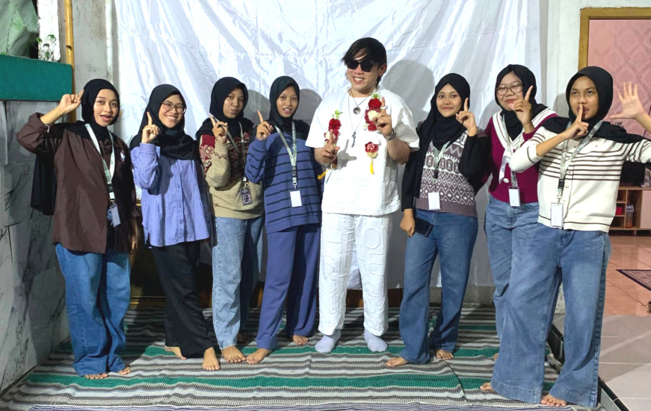 Farhan The Next AJS disambut meriah warga Gresik usai menjuarai Band Academy Indosiar. (Foto: Anto for jatimnow.com)