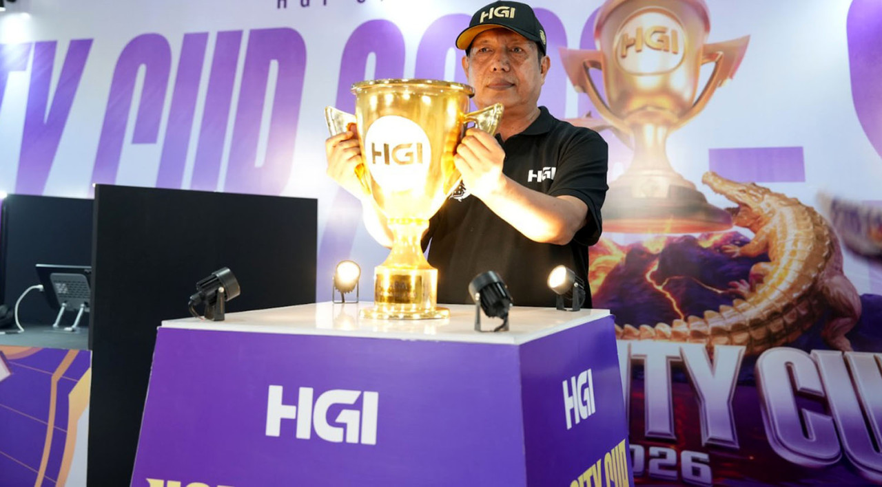 Ateng Sopyan Nurdin resmi menyabet gelar juara nasional domino dalam grand final HGI City Cup 2026 di Grand City Mall Surabaya. (Foto: HGI for jatimnow.com)