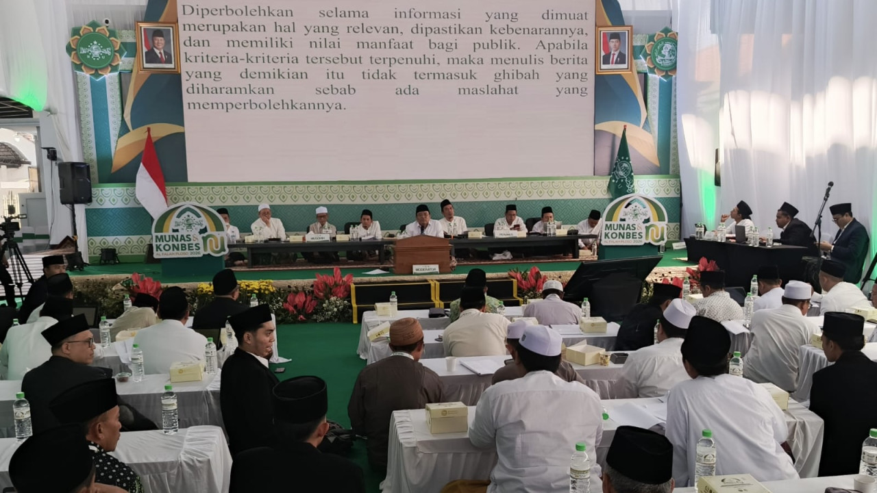 Forum Bahtsul Masail Waqi’iyah dalam Munas-Konbes NU 2026 di Kediri. (Foto: Tim Media Munas-Konbes NU/jatimnow.com)