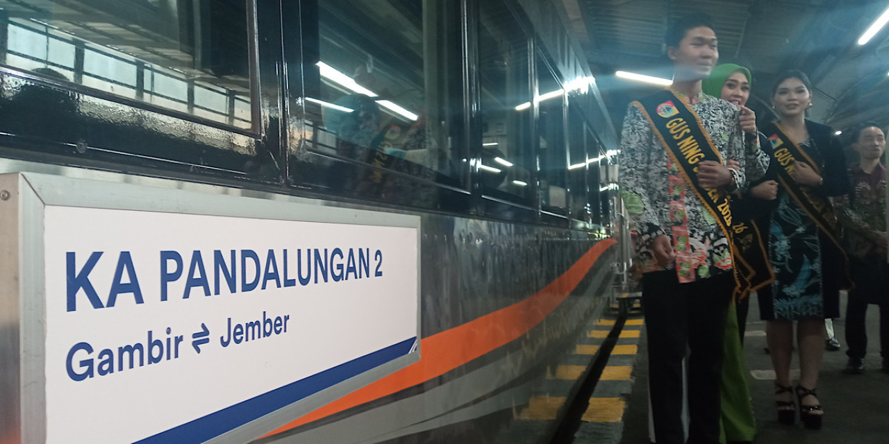 Launching KA Pandalungan 2 di Stasiun Jember. (Foto: Sugianto/jatimnow.com)