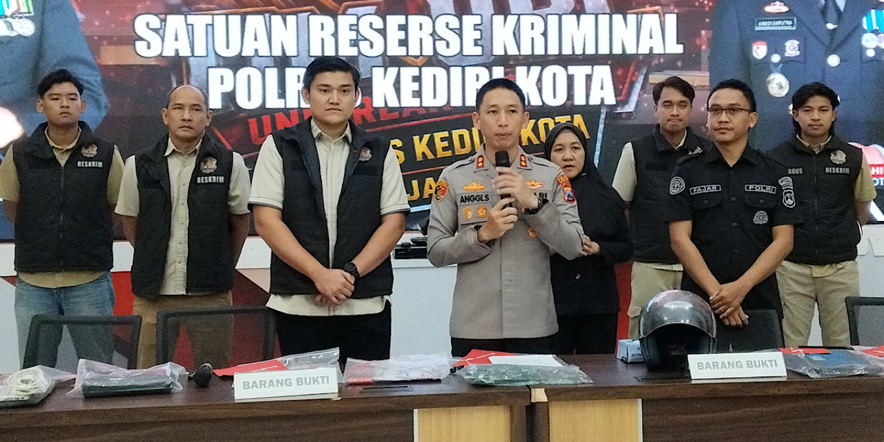 Pelaku Pecah Kaca di Mrican Kediri Dibekuk, Tas Digondol Saat Korban Makan Sate