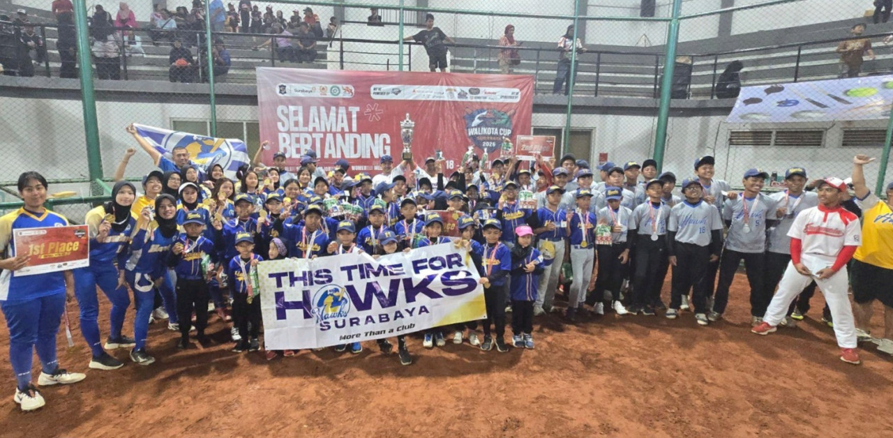 HAWKS Surabaya Juara Umum Wali Kota Cup 2026 Baseball dan Softball (foto: Fatim for jatimnow.com)