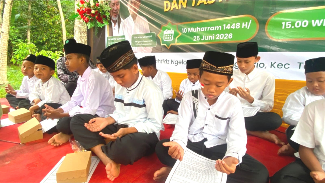 Taman Zakat menggelar doa bersama dan santunan anak yatim di Tulungagung. (Foto: Taman Zakat for jatimnow.com)