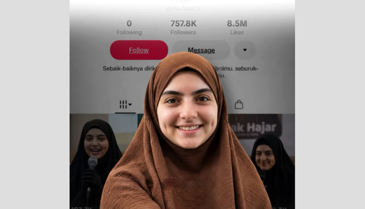 Sosok penceramah perempuan digital berwajah anggun dengan jutaan pengikut di platform TikTok. (Foto: TikTok)