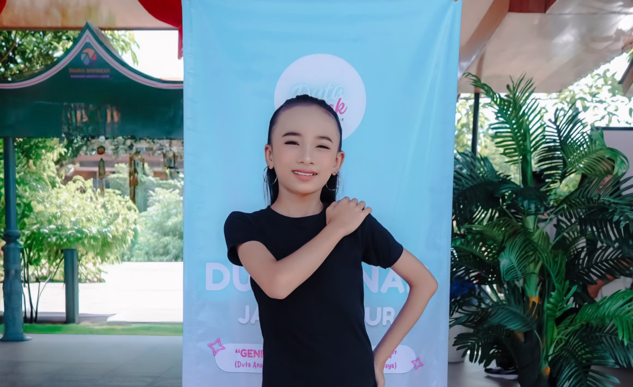 Vanessa Callie terpilih sebagai perwakilan Provinsi Jawa Timur dalam ajang nasional Duta Anak Indonesia 2026. (Foto: Ide Farid/jatimnow.com)