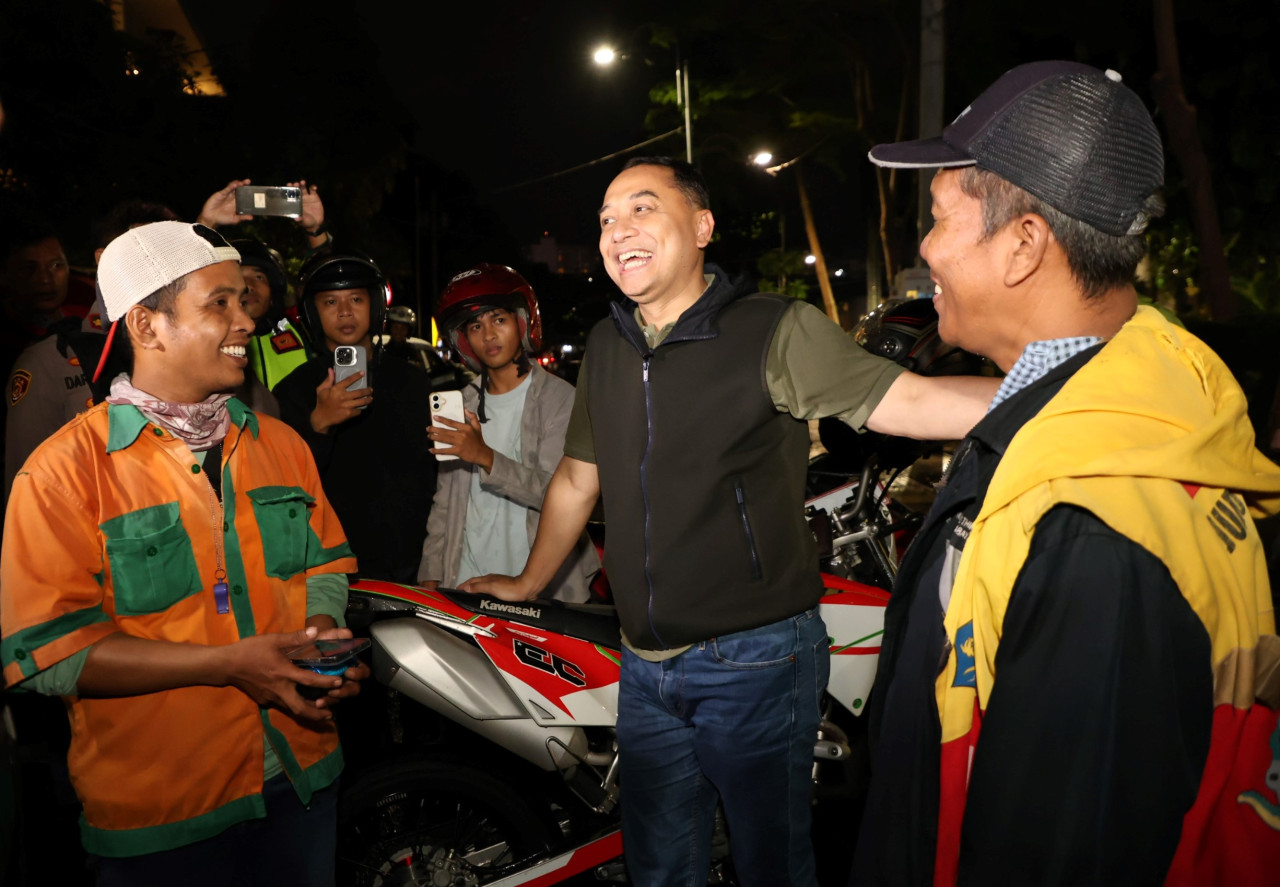 Wali Kota Surabaya Eri Cahyadi sidak penerapan parkir digital (foto-foto: Kominfo Surabaya for jatimnow.com)