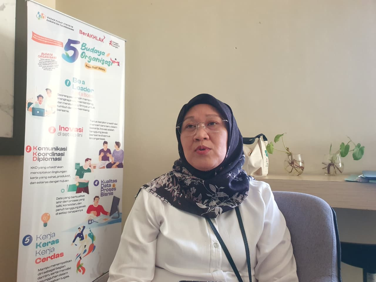 Kepala BPS Tulungagung, Dyah Sari Prihantari. (Foto: Bramanta/jatimnow.com)