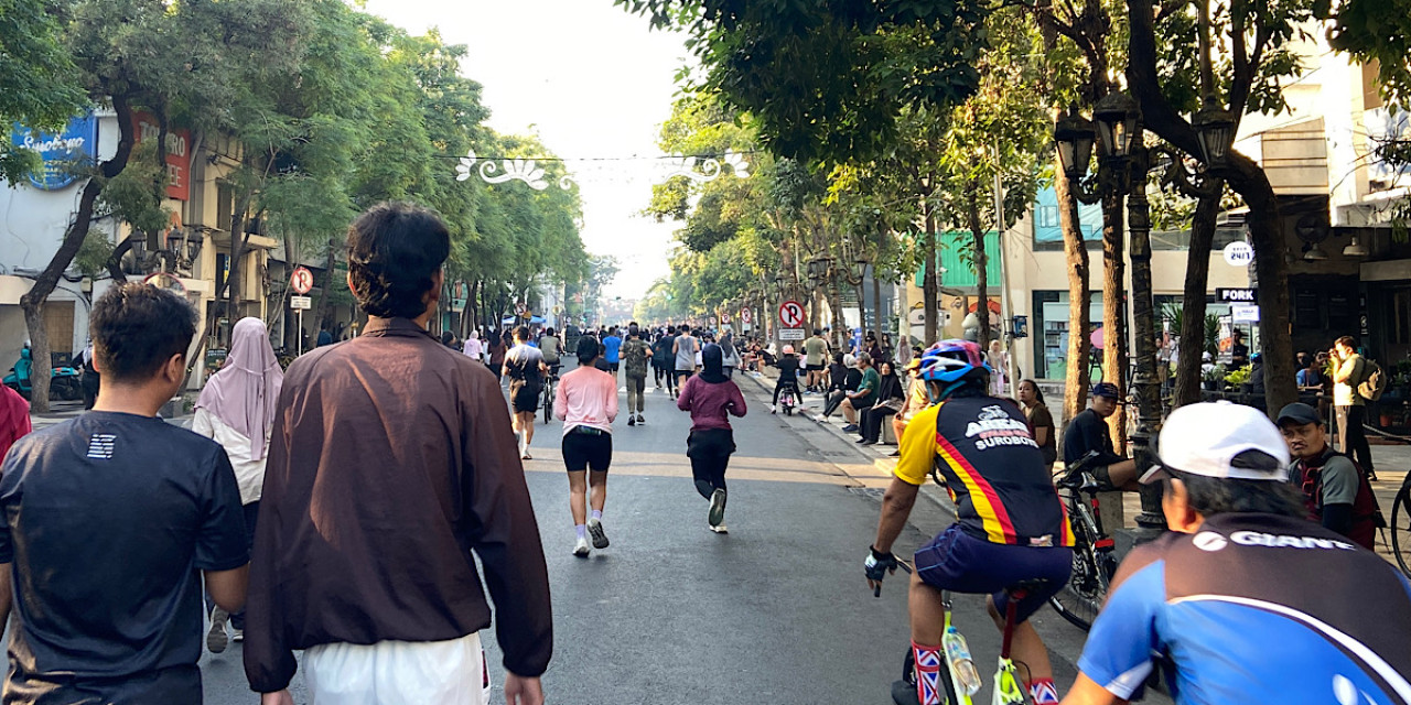Suasana jalan Tunjungan Surabaya. (Foto: Yanuar Dedy/jatimnow.com)
