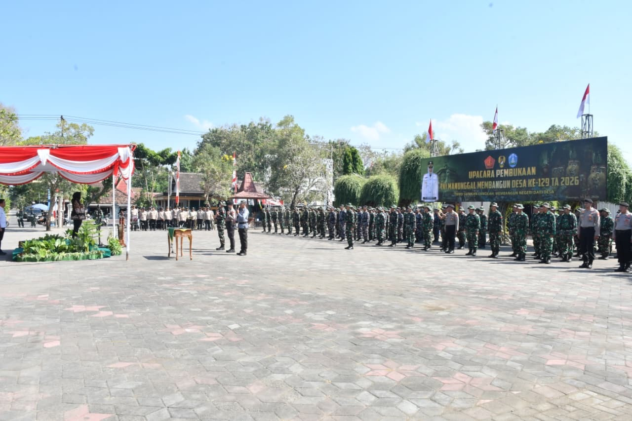 TMMD ke-129 di Desa Bulu Lor, Kecamatan Jambon, Kabupaten Ponorogo. (Foto: Kodim 0802 for jatimnow.com)