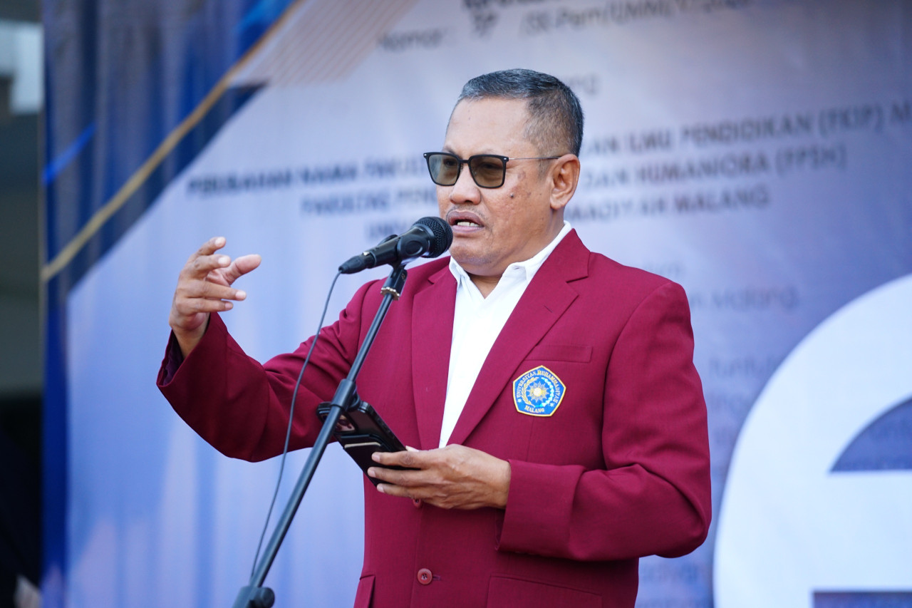 Rektor UMM saat peluncuran perubahan nama fakultas (Foto: Aris/jatimnow.com)