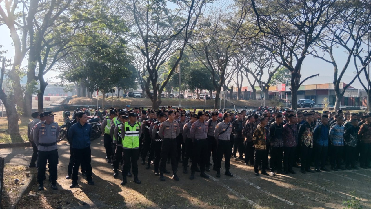 Apel pengamanan kunjungan Presiden Prabowo ke Malang (Aris / jatimnow.com)