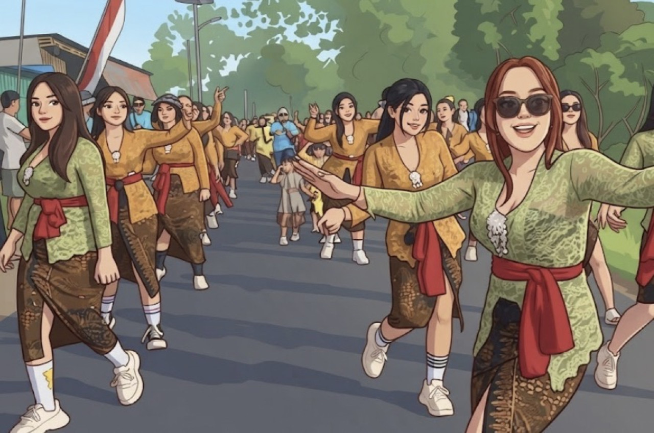 Karnaval perayaan HUT RI (ilustrasi). (Foto: AI)