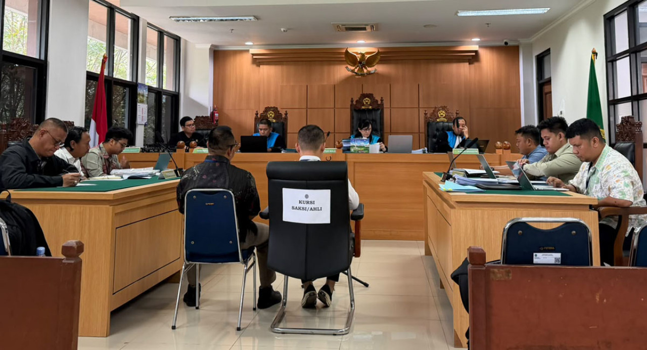 Saksi dihadirkan dalam sidang gugatan SID KSS yang berlangsung Selasa (30/6/2026). (Foto: Moko for jatimnow.com)