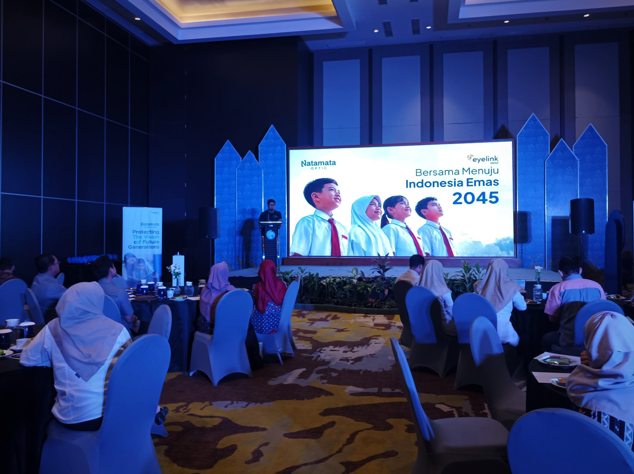 Acara gerakan sadar mata “Vision Fest Myopia Care – Natamata”, yang diselenggarakan Eyelink. (Foto: Sahlul Fahmi/Jatimnow.com)