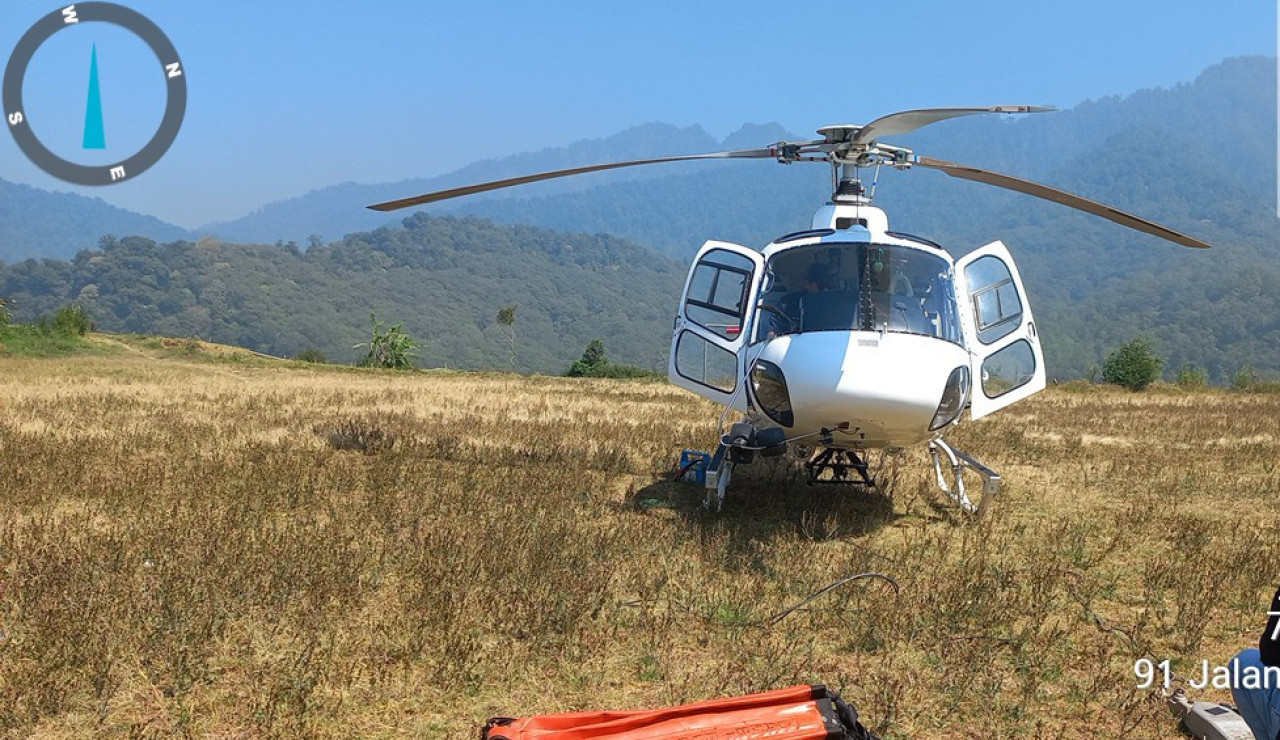 Helikopter dikerahkan untuk pemadaman api di Gunung Arjuno (BPBD Kota Batu)