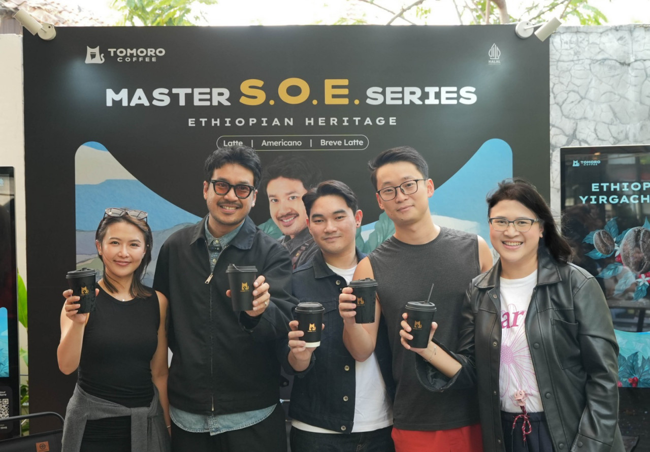 Peluncuran Master S.O.E Series Yirgacheffe Ethiopia TOMORO COFFEE di Padel Arena Jakarta, Selasa (27/8/2026).