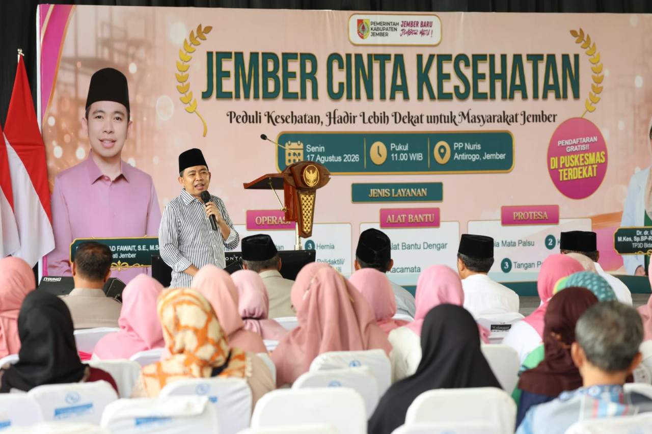 Bupati Jember Gus Fawait saat meluncurkan program Jember Cinta Kesehatan (Foto: Diskominfo for jatimnow.com)