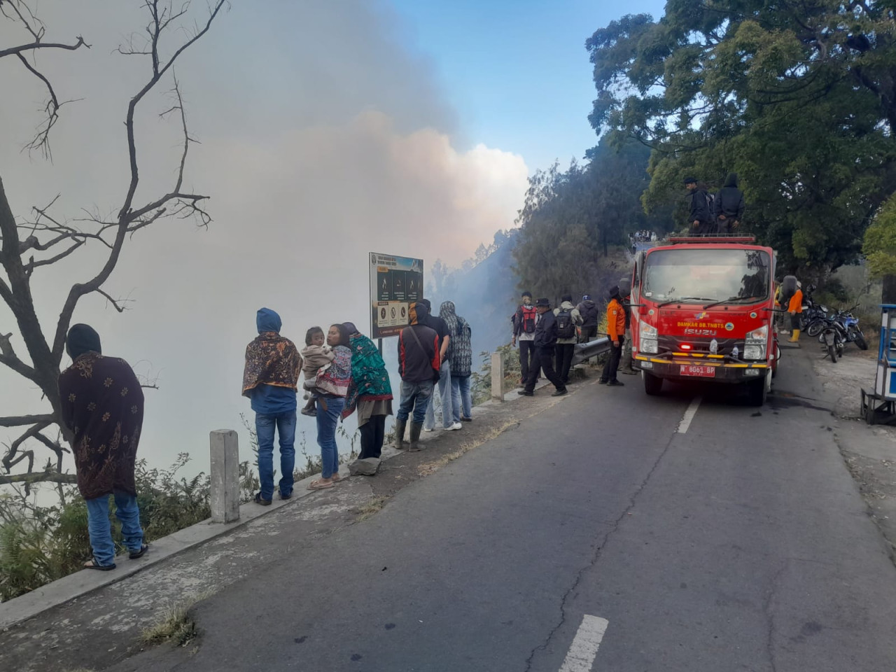 Upaya pemadaman api di kawasan Gunung Bromo. (Foto: BPBD Malang/jatimnow.com)