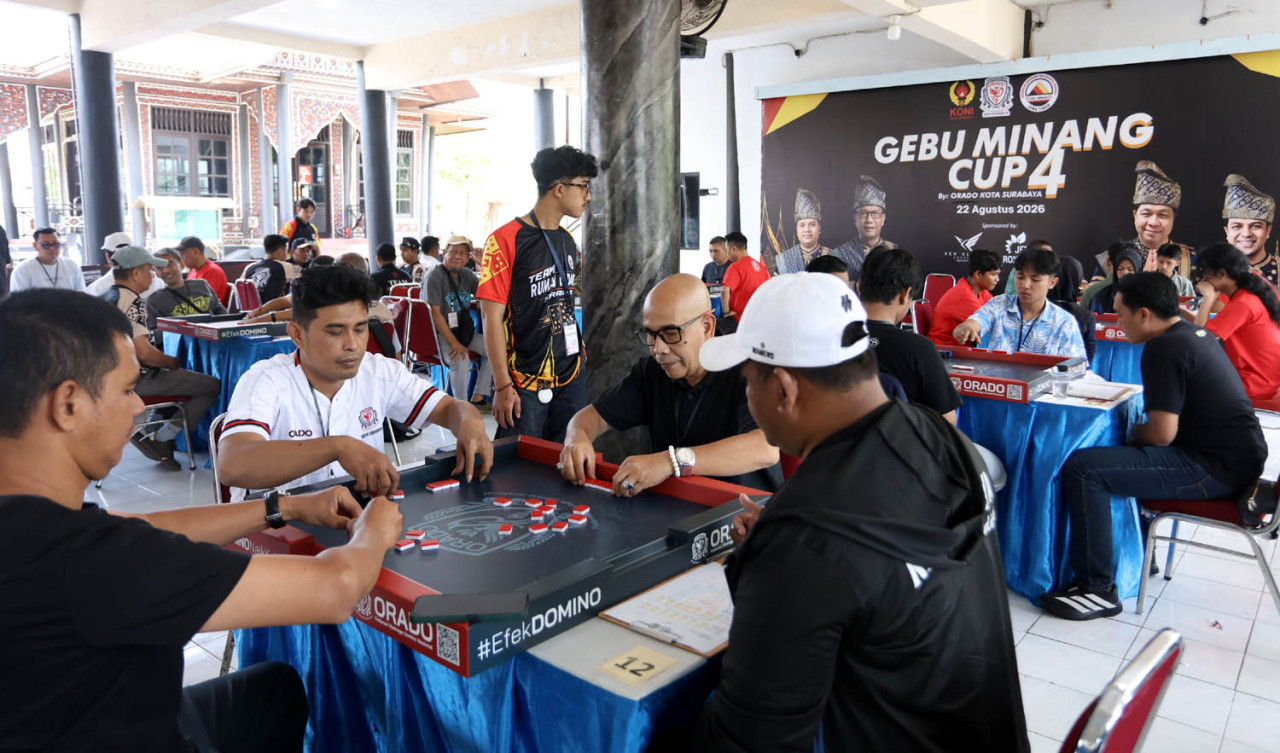 Gebu Minang Cup 4 menjadi ajang seleksi dan pembinaan atlet domino. (Foto: Orado Surabaya for jatimnow.com)