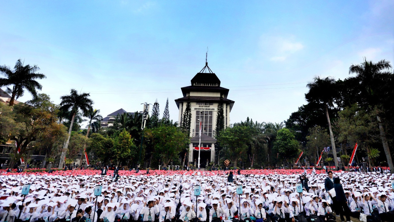Suasana pelaksanaan PK2MABA Universitas Brawijaya. (Foto: Aris/jatimnow.com)