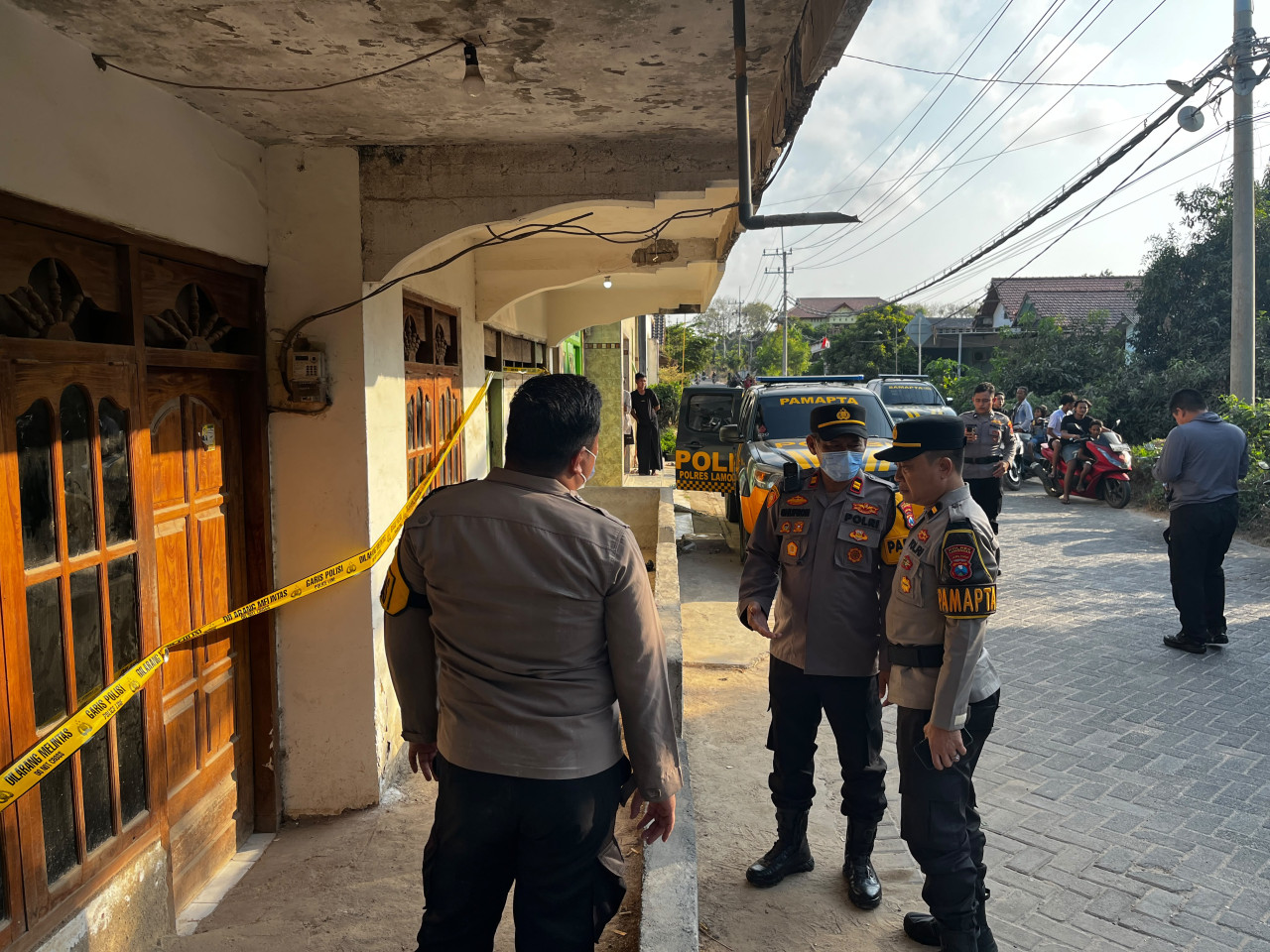 Tempat kejadian perkara penemuan mayat wanita di Paciran Lamongan. (Foto : Humas Polres Lamongan for jatimnow.com)