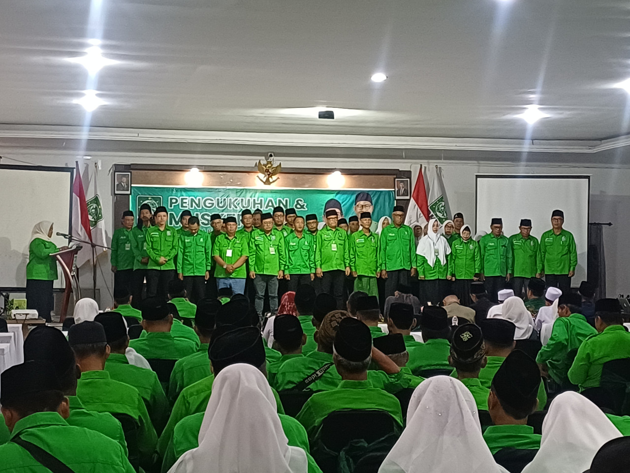 Prosesi pelantikan pengurus PKB Lamongaan masa bakti 2026 - 2031. (Foto : Adyad Ammy Iffansah/jatimnow.com)