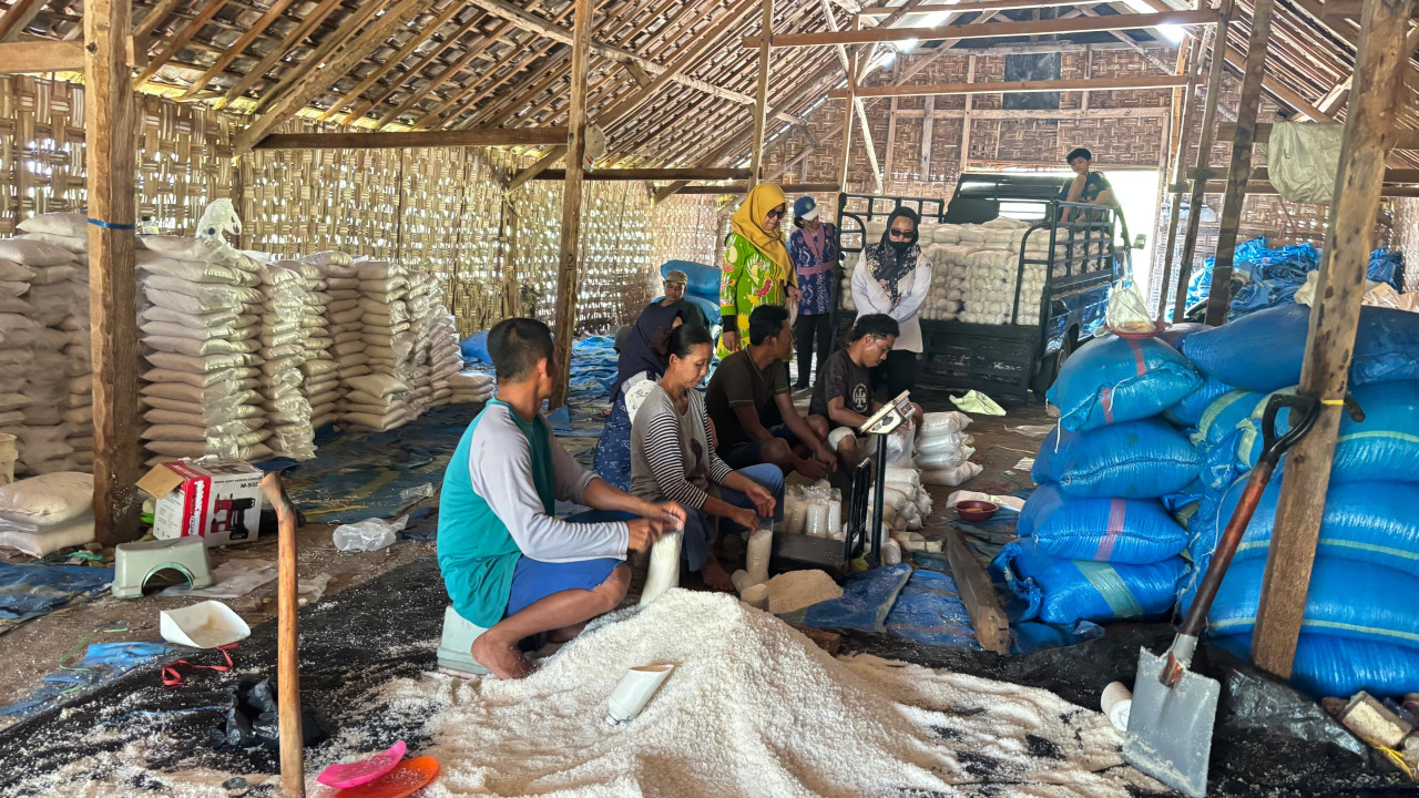 Baru 6,6 Persen, Lamongan Kejar Target Produksi Garam 20.000 Ton di Puncak Musim