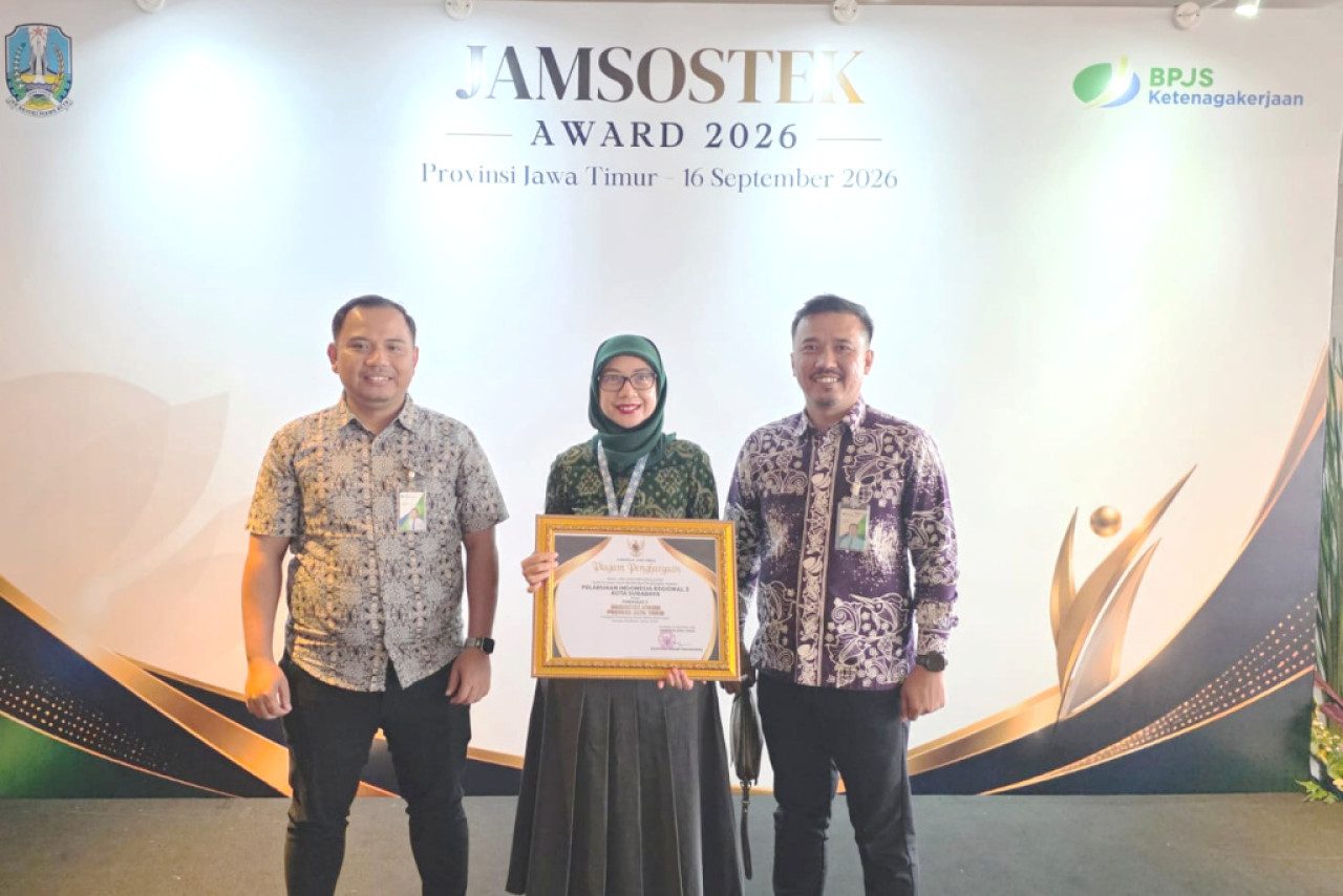 Pelindo Regional 3 Surabaya Masuk Tiga Besar Jamsostek Award 2026