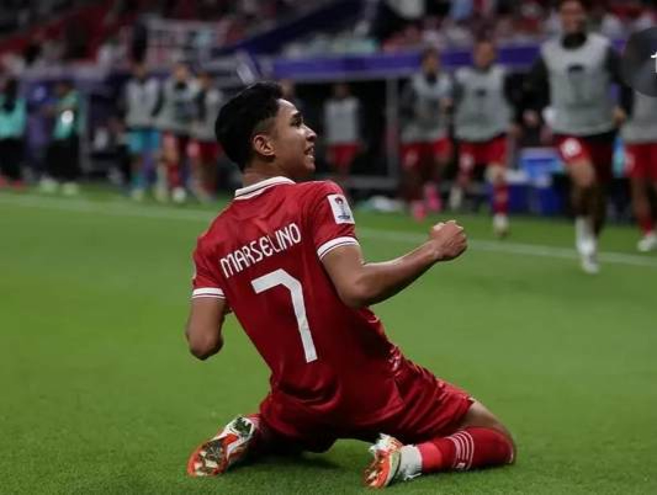 Potret Marselino Ferdinan berseragam Timnas Indonesia. (Foto: Timnas Indonesia/jatimnow.com)