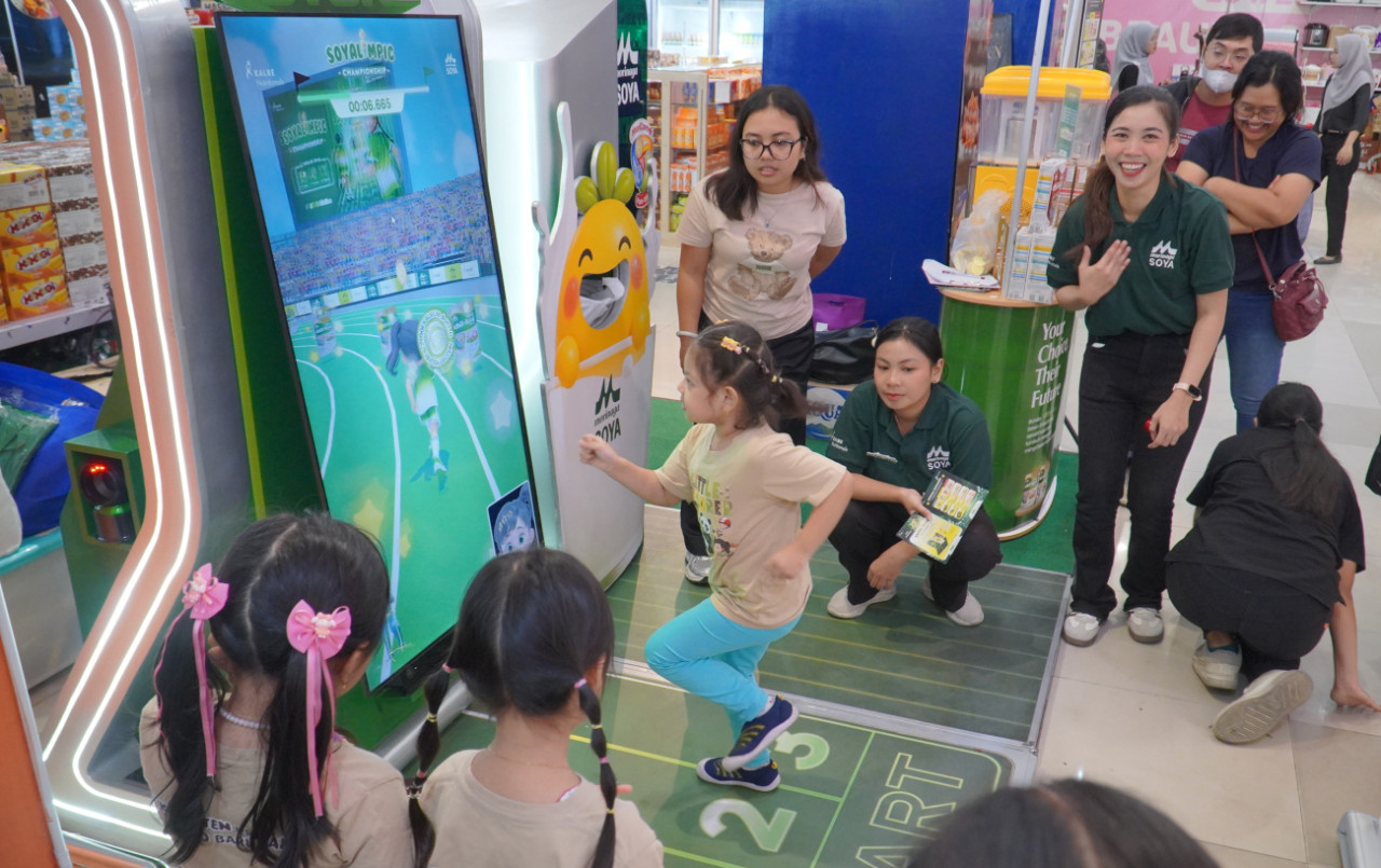 Morinaga Soya menggelar rangkaian kampanye #SOYAKINBISA bertajuk Soyalympic di Surabaya dan Malang. (Foto/jatimnow.com)